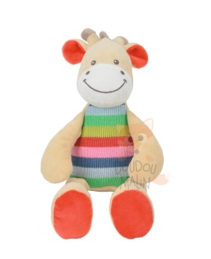  woodstock soft toy giraffe beige red green blue 